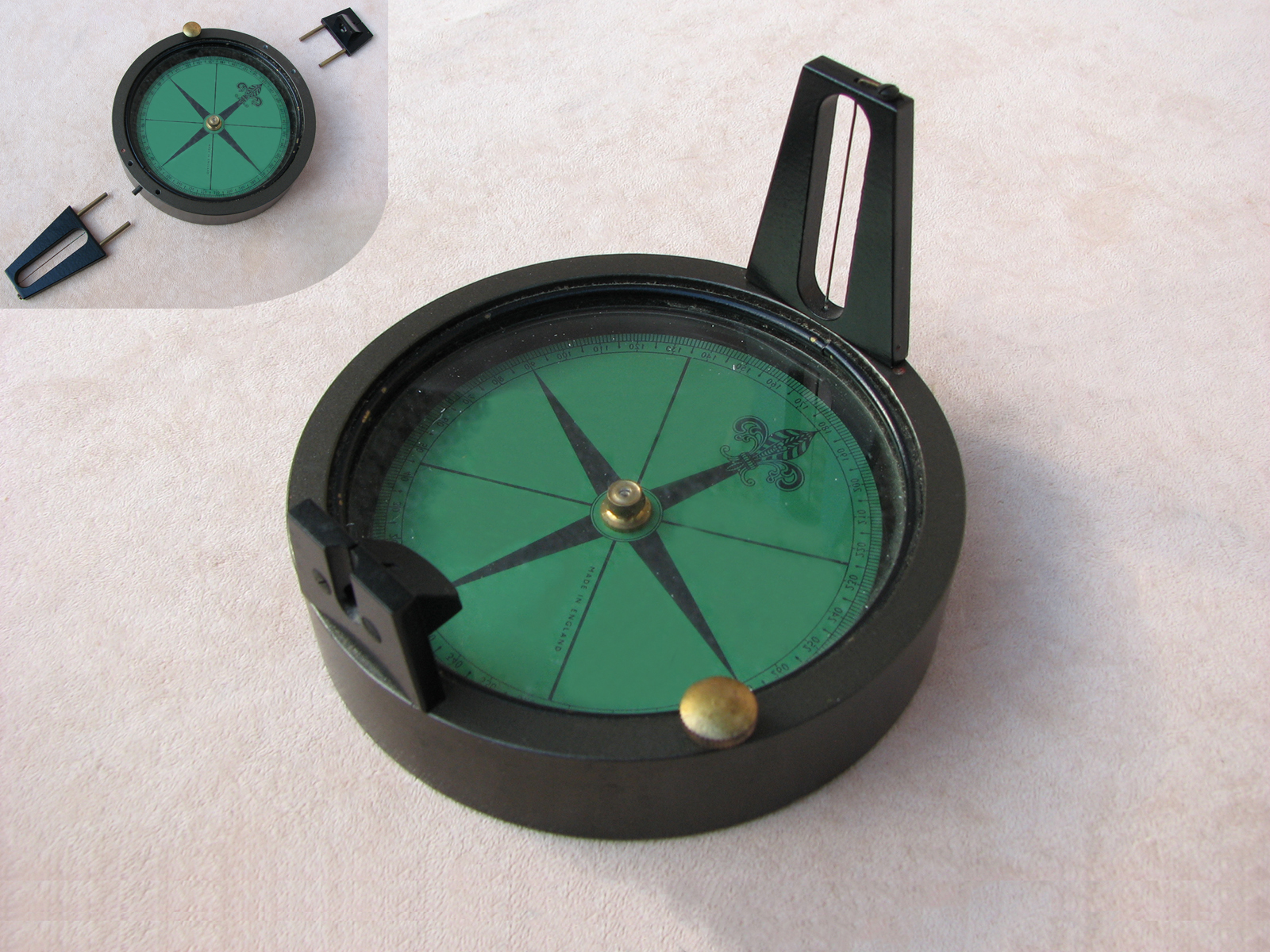 1970's Francis Barker educational prismatic compass